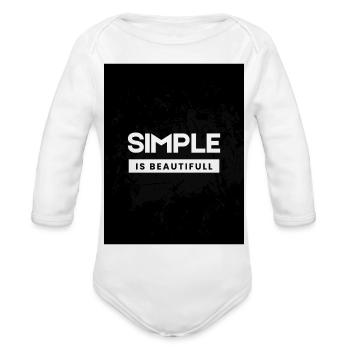SIMPLICITY - Organic Long Sleeve Baby Bodysuit - white - Front