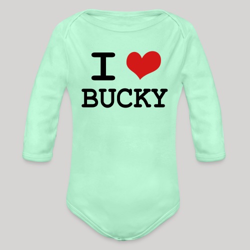I heart Bucky - Organic Long Sleeve Baby Bodysuit