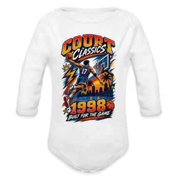 Retro 1988 Vintage Graphic - Organic Long Sleeve Baby Bodysuit - white - Front