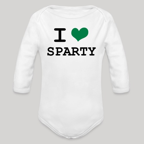 I heart Sparty - Organic Long Sleeve Baby Bodysuit