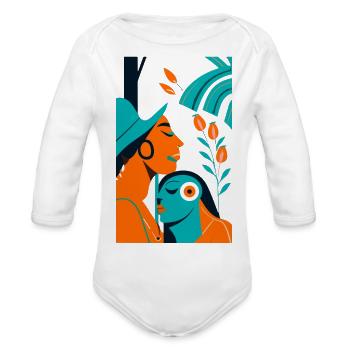 Simplicity Unveiled - Organic Long Sleeve Baby Bodysuit - white - Front