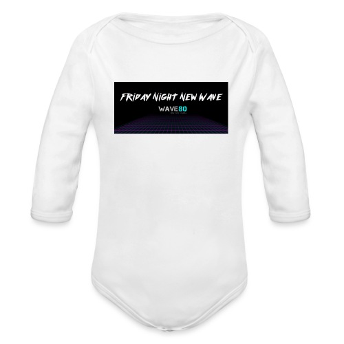 Friday Night New Wave - Organic Long Sleeve Baby Bodysuit