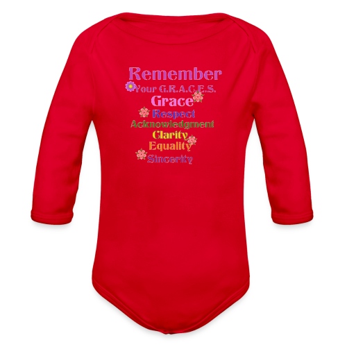 Remember Your GRACES - Organic Long Sleeve Baby Bodysuit