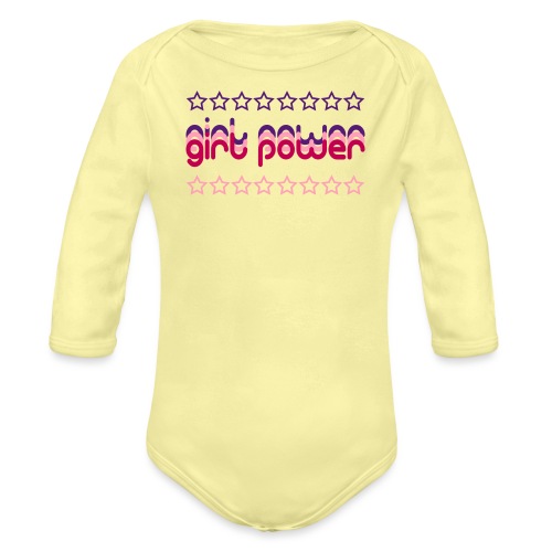 girl power - Organic Long Sleeve Baby Bodysuit