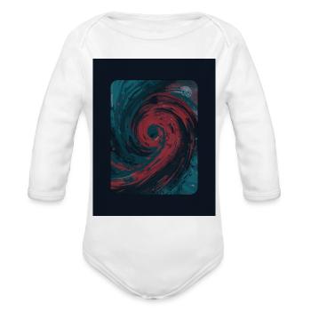 Spiral of Dreams - Organic Long Sleeve Baby Bodysuit - white - Front