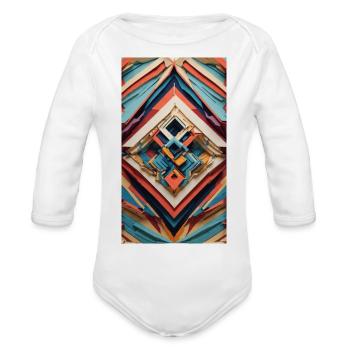 artistic combination - Organic Long Sleeve Baby Bodysuit - white - Front