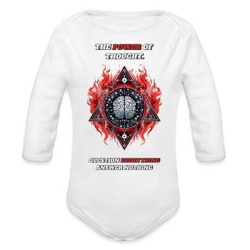 Mindful Universe: - Organic Long Sleeve Baby Bodysuit - white - Front