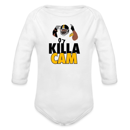 Killa Cam (Away) - Organic Long Sleeve Baby Bodysuit