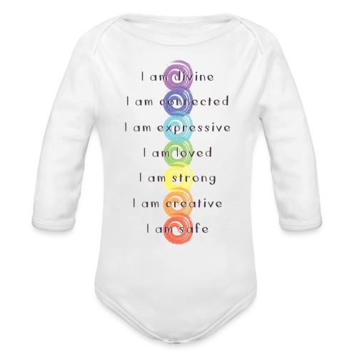 Just For Today Chakras - Organic Long Sleeve Baby Bodysuit