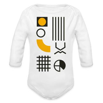 Distinct Simplicity - Organic Long Sleeve Baby Bodysuit - white - Front