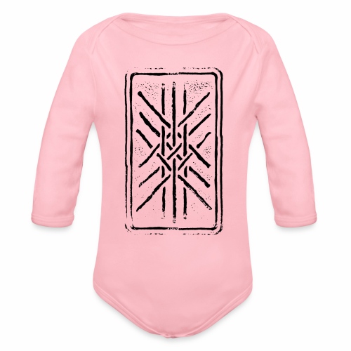 Web of Wyrd grid Skulds Web Net Bindrune symbol - Organic Long Sleeve Baby Bodysuit