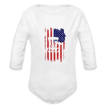 Disc Golf Wife - Organic Long Sleeve Baby Bodysuit - white - Front