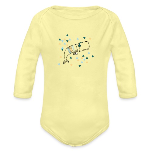Music Whale - Organic Long Sleeve Baby Bodysuit