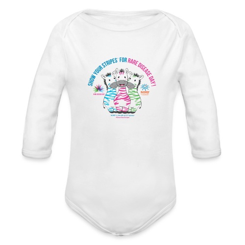 Show Your Stripes for Rare Disease Day! - Organic Long Sleeve Baby Bodysuit