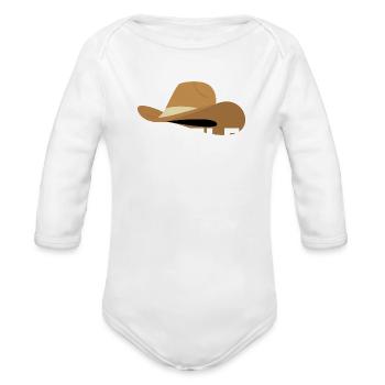 Little Haw - Organic Long Sleeve Baby Bodysuit - white - Front