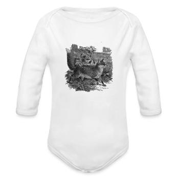 Little Fox - Organic Long Sleeve Baby Bodysuit - white - Front