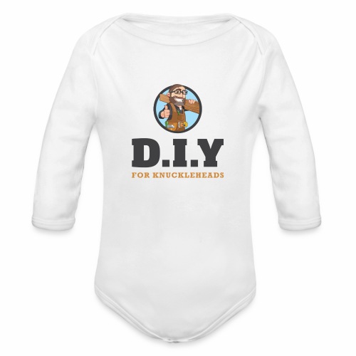 DIY For Knuckleheads Logo. - Organic Long Sleeve Baby Bodysuit