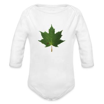 MAPLE LEAF - LADYBIRD - Organic Long Sleeve Baby Bodysuit - white - Front