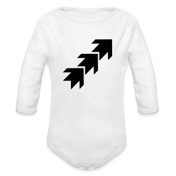 Arrows - Organic Long Sleeve Baby Bodysuit - white - Front