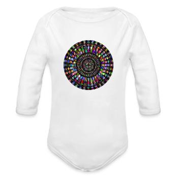 Do You Like Abstract Art?- Fractal Art - Organic Long Sleeve Baby Bodysuit - white - Front