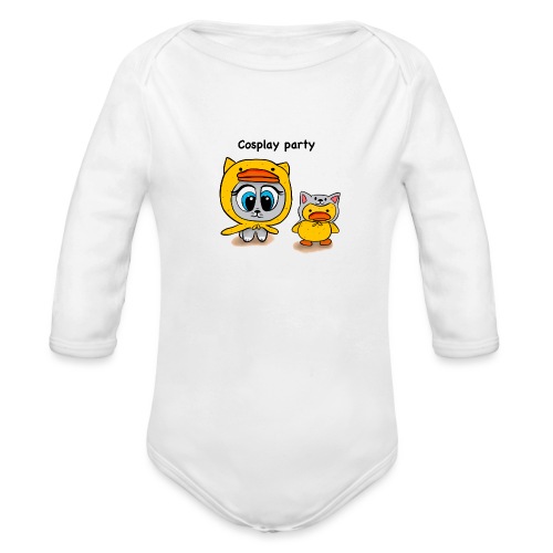 Cosplay party yellow - Organic Long Sleeve Baby Bodysuit