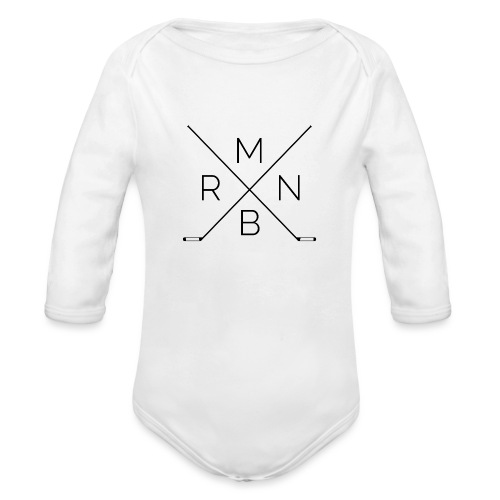 RMNB Crossed Sticks - Organic Long Sleeve Baby Bodysuit