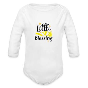 Little Blessing - Organic Long Sleeve Baby Bodysuit - white - Front