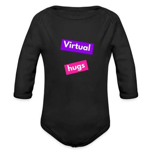 Virtual hugs - Organic Long Sleeve Baby Bodysuit