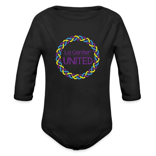 La Center United Logo - Organic Long Sleeve Baby Bodysuit