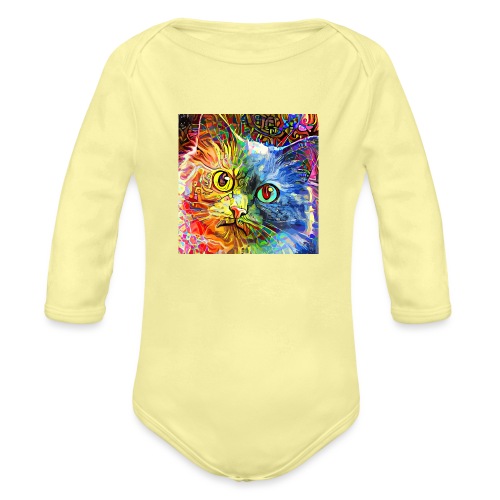cat - Organic Long Sleeve Baby Bodysuit