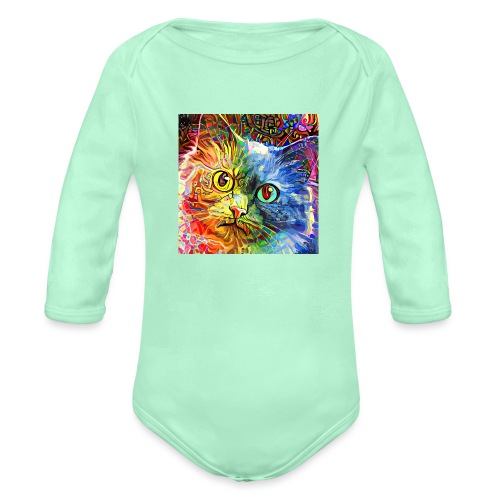 cat - Organic Long Sleeve Baby Bodysuit