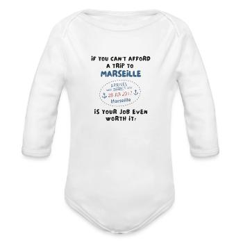 Is Your Job Worth It? - Organic Long Sleeve Baby Bodysuit - white - Front