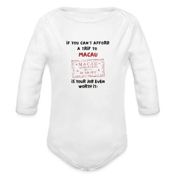 Is Your Job Worth It? - Organic Long Sleeve Baby Bodysuit - white - Front