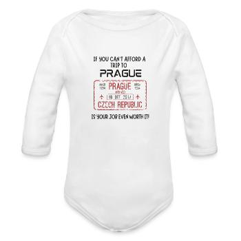 Is Your Job Worth It? - Organic Long Sleeve Baby Bodysuit - white - Front