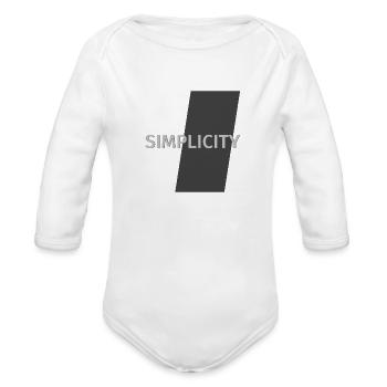 SIMPLICITY - Organic Long Sleeve Baby Bodysuit - white - Front