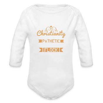 Religion The Pathetic Image Of The Flock - Organic Long Sleeve Baby Bodysuit - white - Front