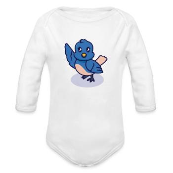 Berry again - Organic Long Sleeve Baby Bodysuit - white - Front