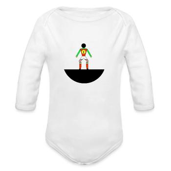 1 goalkeeper - Organic Long Sleeve Baby Bodysuit - white - Front