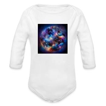 Heavens and Words - Organic Long Sleeve Baby Bodysuit - white - Front