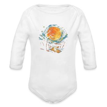Impressionism Artist - Organic Long Sleeve Baby Bodysuit - white - Front