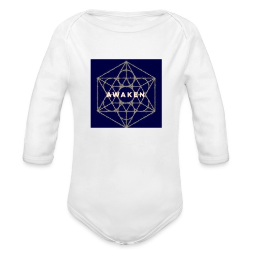 Awaken - Sacred Geometry - Organic Long Sleeve Baby Bodysuit