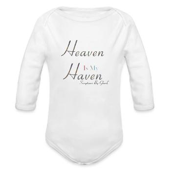 Heaven Is My Haven Collection - Organic Long Sleeve Baby Bodysuit - white - Front