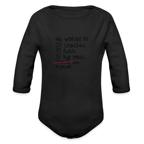 Abs Workout List - Organic Long Sleeve Baby Bodysuit
