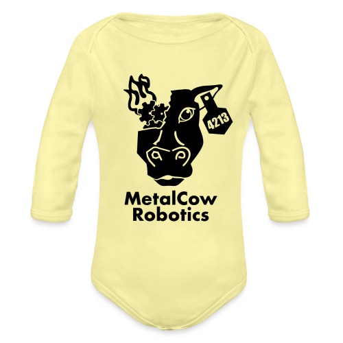 MetalCow Solid - Organic Long Sleeve Baby Bodysuit