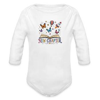New Chapter Adventure Wings - Organic Long Sleeve Baby Bodysuit - white - Front