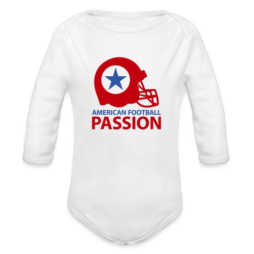 American football helmet Passion Star shield - Organic Long Sleeve Baby Bodysuit