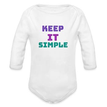 simplicity - Organic Long Sleeve Baby Bodysuit - white - Front