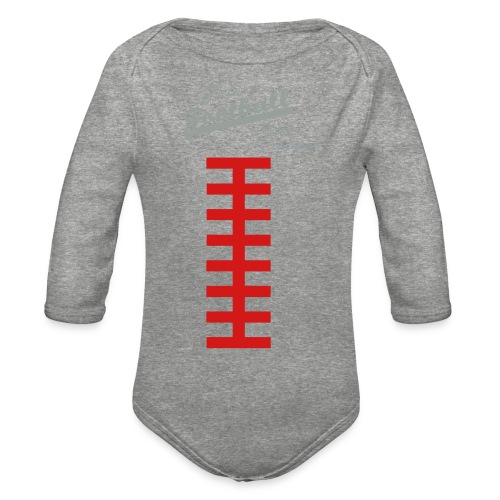 Football Laces for Baby 2 - Organic Long Sleeve Baby Bodysuit