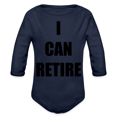 retire - Organic Long Sleeve Baby Bodysuit