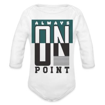 Always On Point - Organic Long Sleeve Baby Bodysuit - white - Front